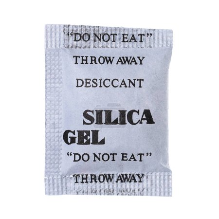 It is Silica gel in bag isolated on white.