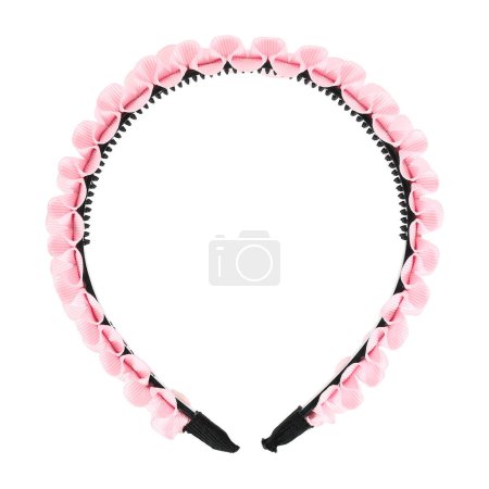 it is one pink headband isolated on white.