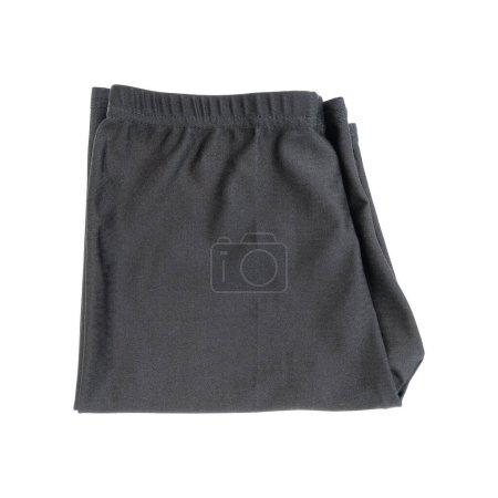 it is one folding black swimming trunks isolated on white.