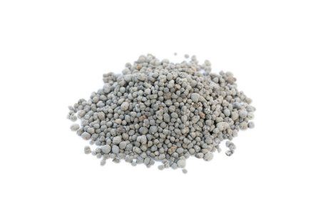 it is pile of urea fertilizer isolated on white.