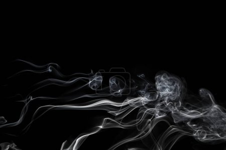 it is white smoke isolated on black.