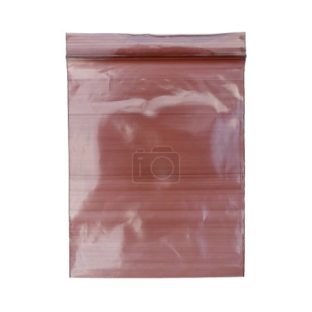 Téléchargez les photos : One brown medicine zip bag isolated on white. - en image libre de droit