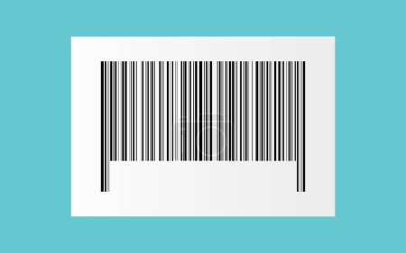 black barcode on white paper sticker for pattern and design,vector illustration.