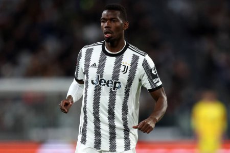 Photo for Paul Pogba of Juventus Fc during the Uefa Europa League quarter-final match beetween Juventus Fc and Sporting Clube de Portugal  on April 13 2023 in Turin, Italy . - Royalty Free Image
