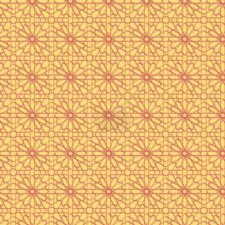 Illustration for Vector yellow traditional texture Moroccan style - Royalty Free Image