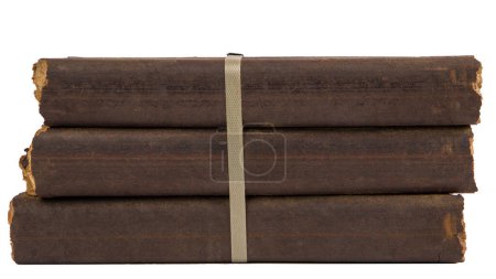 Wooden pellets isolated on white background. A type of wood fuel.