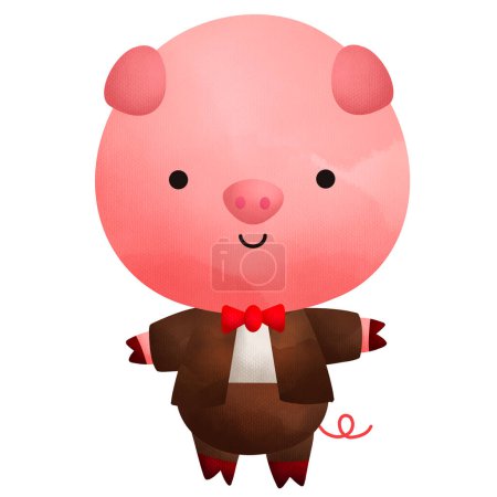 Photo for An illustration of one of the three little pigs - Royalty Free Image