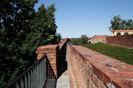 The medieval city wall in the Old Town of Warsaw 