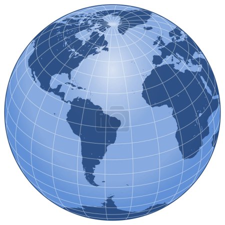 Ilustración de Diseño vectorial del planeta tierra, diseño de la esfera terrestre - Imagen libre de derechos