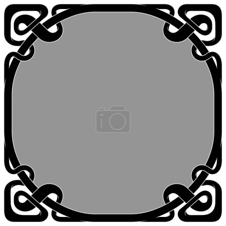 Illustration for Intertwined lines frame vector design, intertwined shaped frame for text and photos, intertwined shape for photo frame - Royalty Free Image