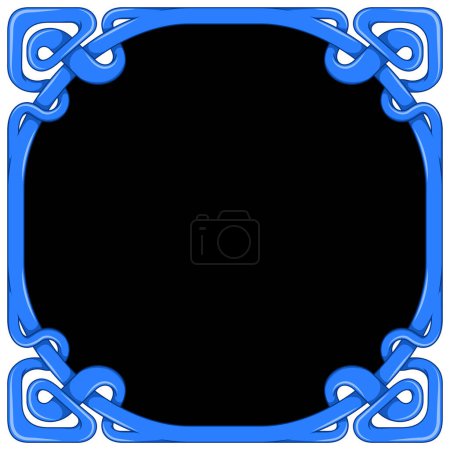 Illustration for Intertwined lines frame vector design, intertwined shaped frame for text and photos, intertwined shape for photo frame - Royalty Free Image