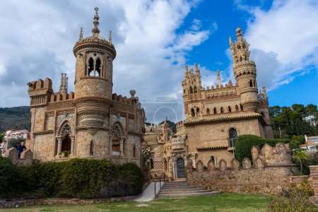 Photo for BANALMADENA, SPAIN - FEBRUARY 10, 2023: Castillo de Colomares is a monument built like fairytale castle, dedicated to Christopher Columbus. Banalmadena, Spain on February 10, 2023 - Royalty Free Image