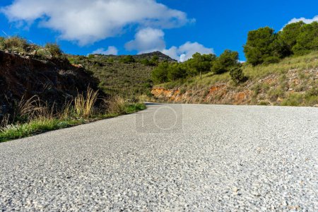 Road to Calamorro peak, Costa del Sol, Andalusia, Spain