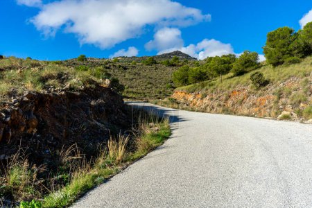 Road to Calamorro peak, Costa del Sol, Andalusia, Spain