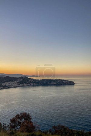 Sunset over Mediterranean sea from Cerro Gordo. La Herradura, Andulasia, Southern Spain