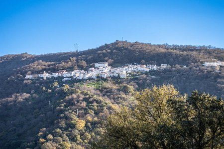 Panoramic autumn view of "Genal" valley, National park of Sierra de las Nievas, Andalusia, Spain
