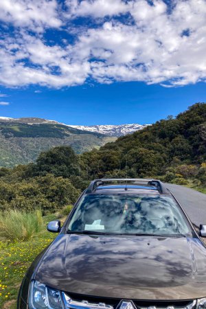 Panoramic view on Sierra Nevada range, Andalusia, Spain