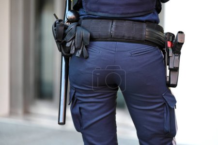 Foto de Detalle del disparo de una pistola policial en Austria - Imagen libre de derechos