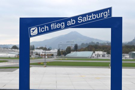 Photo for Viewing platform at the Salzburg Airport in Austria - Royalty Free Image