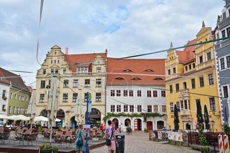 Téléchargez les photos : Centre de la ville de Meissen dans l'Etat libre de Saxe, Allemagne - en image libre de droit