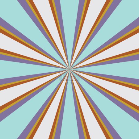 Téléchargez les illustrations : Abstract vintage and retro color sunburst stripe rays pattern design element background - en licence libre de droit