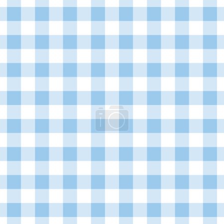 Illustration for Cute trendy and fashionable blue simple gingham checkered pattern background template design element - Royalty Free Image