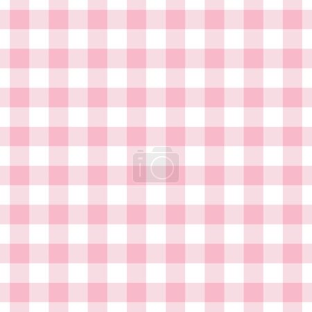 Illustration for Cute trendy and fashionable pink simple gingham checkered pattern background template design element - Royalty Free Image