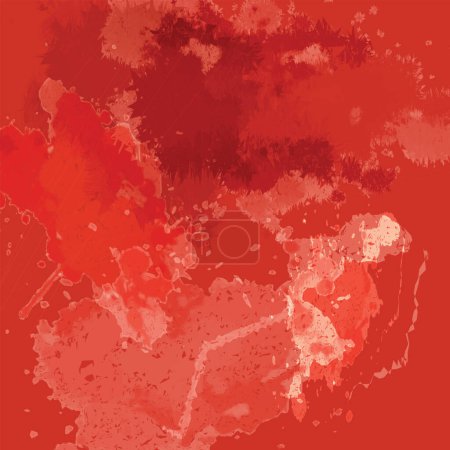 Téléchargez les illustrations : Abstrait grunge texture rouge couleur fond vecteur - en licence libre de droit