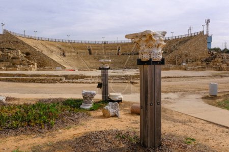 Téléchargez les photos : Ancienne Césarée, parc national archéologique en Israël. - en image libre de droit