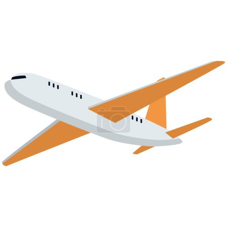 Téléchargez les illustrations : Isolée icône de véhicule d'avion de couleur Illustration vectorielle - en licence libre de droit