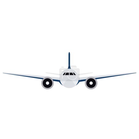 Ilustración de Icono de vehículo de avión de color aislado Ilustración vectorial - Imagen libre de derechos