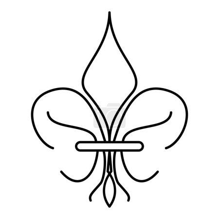 Ilustración de Icono de símbolo de flor de lirio abstracto aislado Ilustración vectorial - Imagen libre de derechos