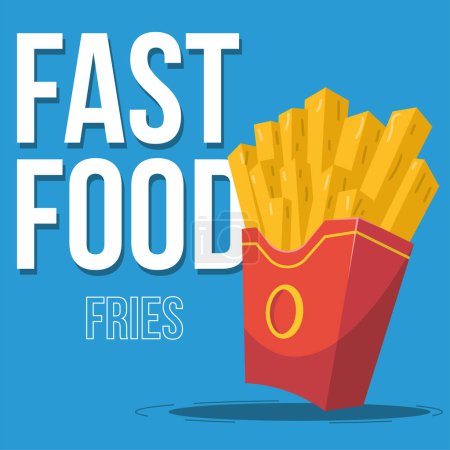 Photo for Isolated colored french fries fast food Vector illustration - Royalty Free Image