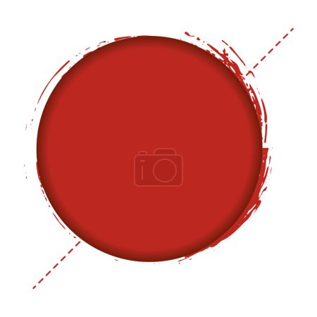 Isolierte rote Aquarell Kreis japanische Flagge Vector Illustration
