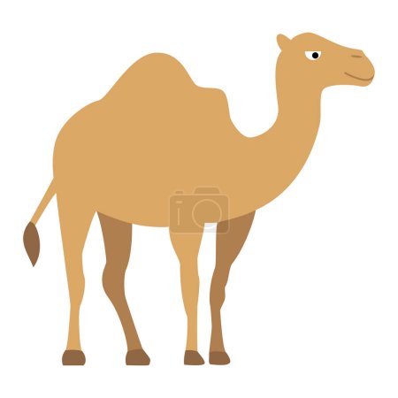 Téléchargez les illustrations : Isolée icône d'animal chameau coloré Illustration vectorielle - en licence libre de droit