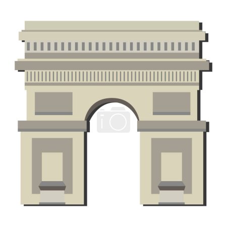 Illustration for Isolated colored arch of triumph landmark Vector illustration - Royalty Free Image