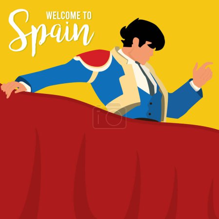 Téléchargez les illustrations : Torero espagnol typique isolé Culture espagnole Illustration vectorielle - en licence libre de droit