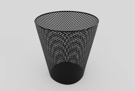 Photo for Trash Can icon minimal 3d rendering on white background - Royalty Free Image