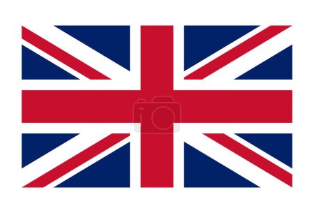 Britische Flagge auf weißem Hintergrund in Vektor EPS 8