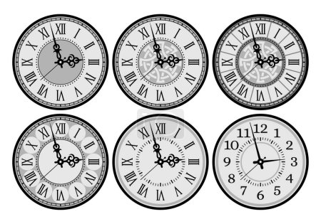 Ilustración de Reloj clásico sobre fondo blanco en vector EPS 8 - Imagen libre de derechos