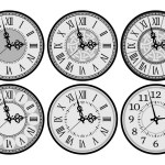 Classic clock on a white background in vector EPS 8 