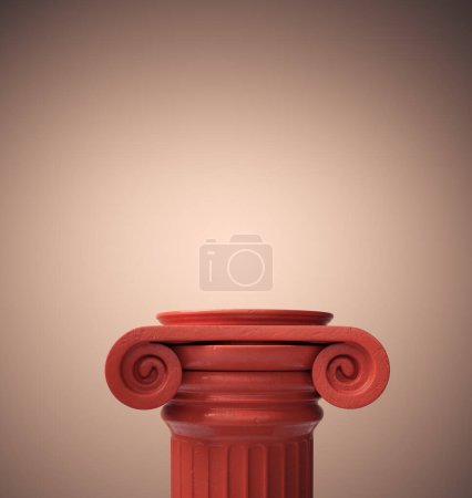 Photo for Pillar column ancient. This is a 3d render illustration - Royalty Free Image