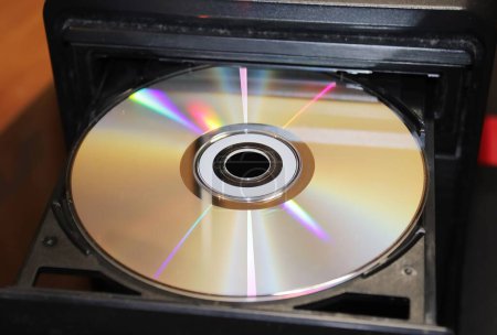 Photo for Compact disc in boxes of computer - Royalty Free Image