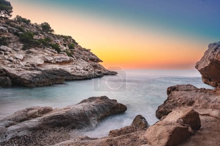Photo for The Raco del Conill, a paradisiacal cove near Villajoyosa in the Spanish Mediterranean - Royalty Free Image
