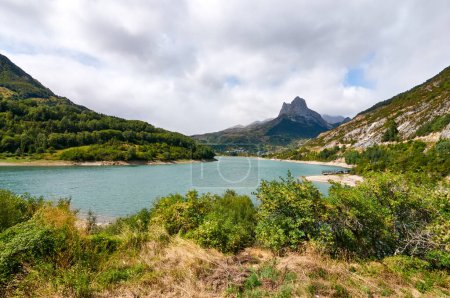 A view of Lanuza water reservoir. Huesca. Spain