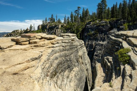 Photo for Rock Outcropping On Taft Point along the Pohono Trail in Yosemite - Royalty Free Image