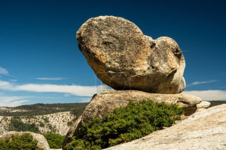 Photo for Large Rock Balanced On Taft Point In Yosemite National Park - Royalty Free Image