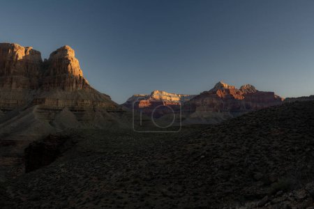 Photo for Marsh Butte Catches Morning Light In The Grand Canyon along the Boucher Trail - Royalty Free Image