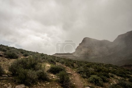 Small Mammatus Clouds Begin To Form Over The Tonto Trail In Grand Canyon National Park