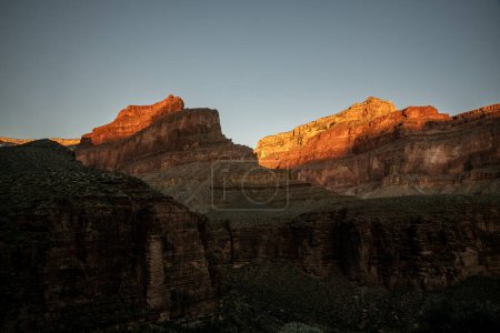 Vesta Temple Begins to Glow In Early Morning Light in the Grand Canyon